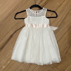 White Lace Flower Girl Dress (3T) | David’s Bridal
